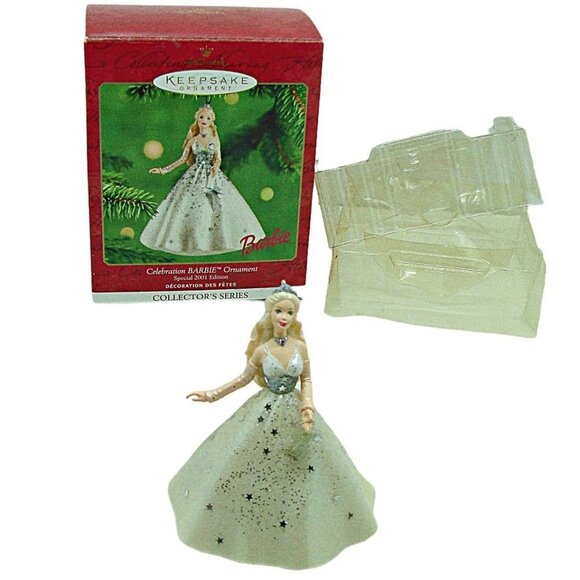 Vintage Hallmark Celebration Barbie Ornament Keepsake Special 2001 Edition 3.5" - Picture 1 of 12